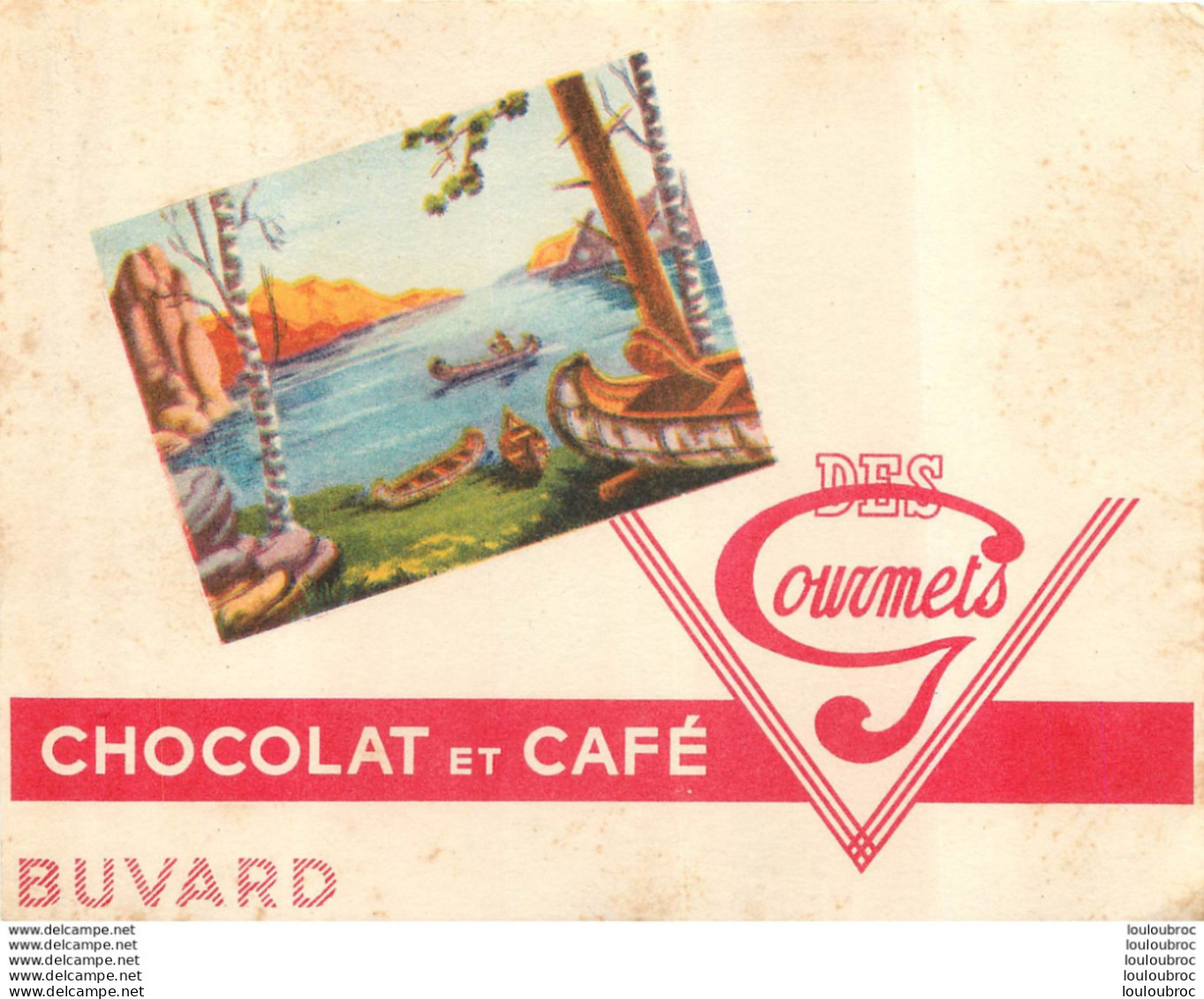 BUVARD CHOCOLAT ET CAFE DES GOURMETS - Chocolade En Cacao