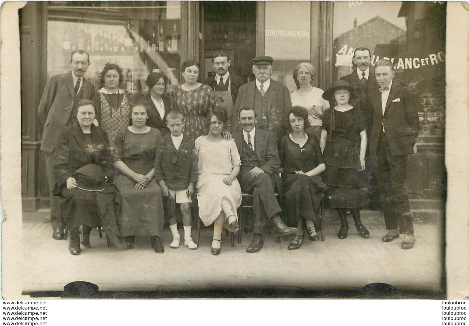 CARTE PHOTO  CAFE BOURGUIGNON LIEU NON IDENTIFIE - Cafes