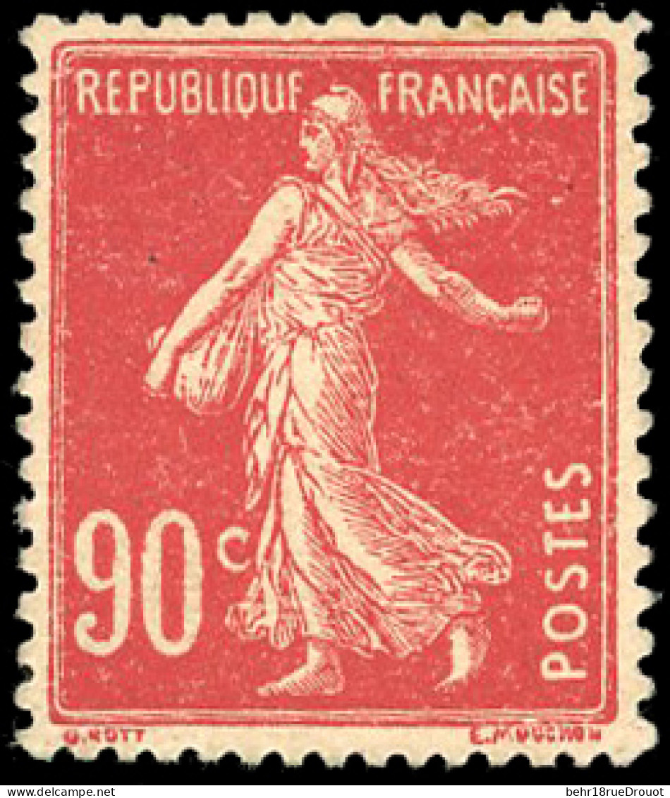 * 12 - 90c. Rouge. Entier Postal Reperforé Pour Faire Illusion D'un 90c. Sans Surcharge De La Première Série. TB. - Andere & Zonder Classificatie