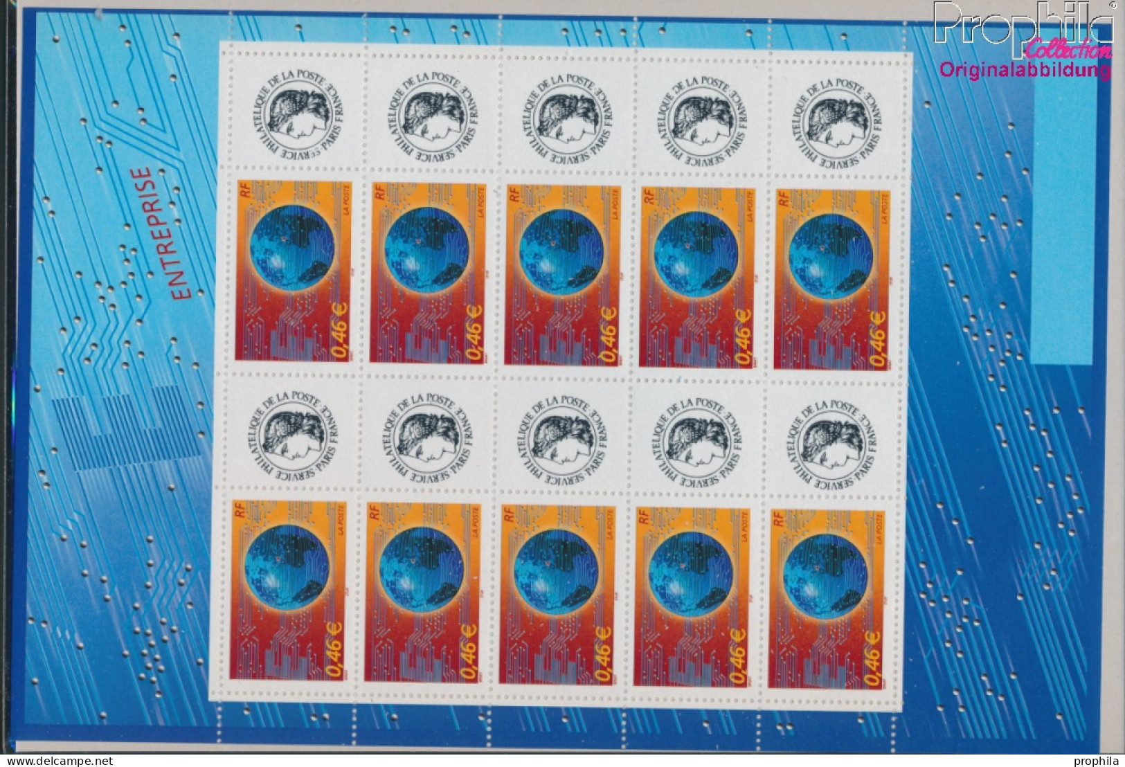 Frankreich 3670II X Kleinbogen (kompl.Ausg.) Postfrisch 2002 Unternehmenskommunikation (10368343 - Unused Stamps