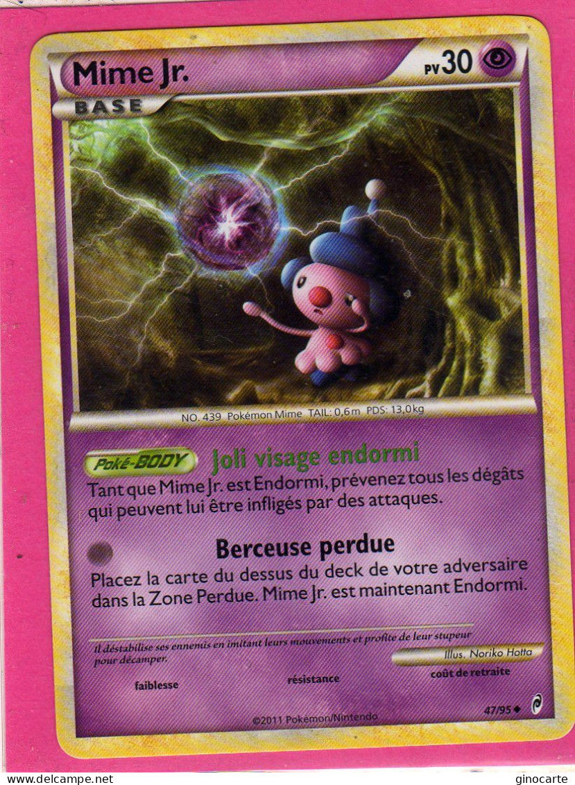 Carte Pokemon Francaise 2011 Noir Et Blanc Appel Legende 47/95 Mime Jr 30pv Neuve - Nero E Bianco