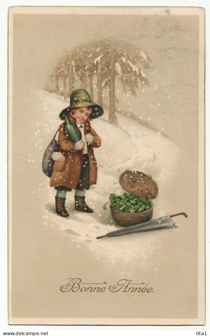 2170 - Enfant Dans La Neige - Bonne Année - Children's Drawings