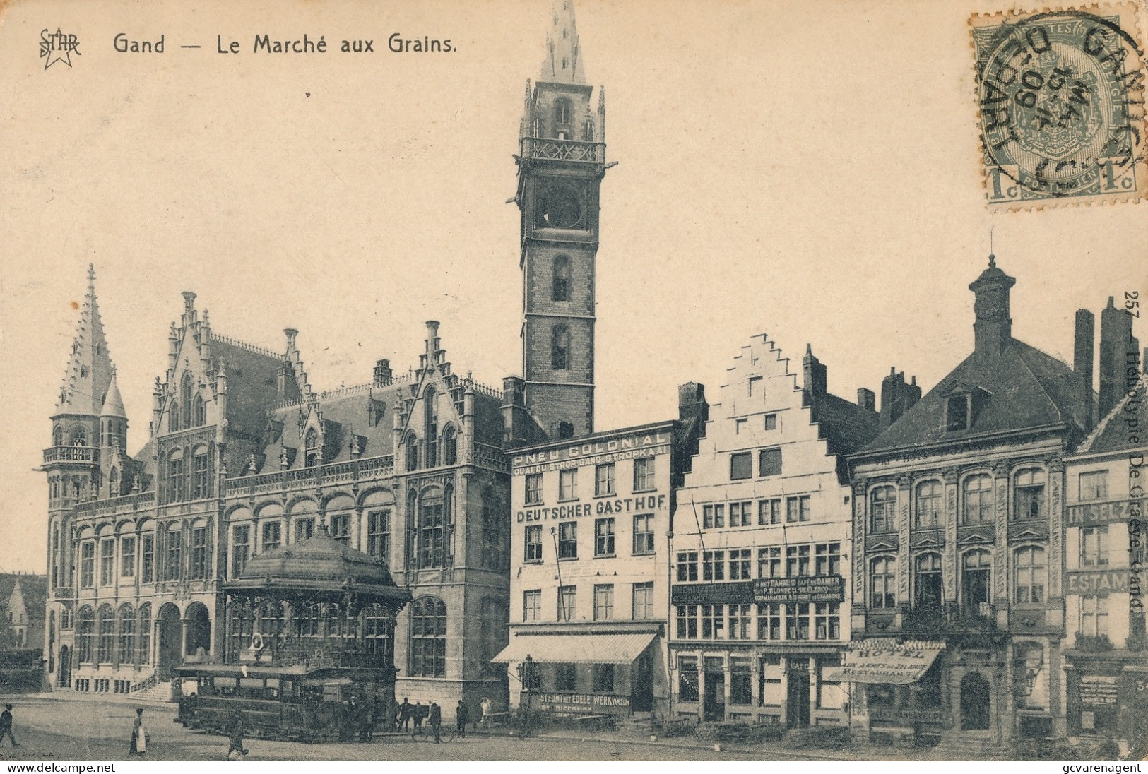 GENT   LE MARCHE AU GRAIN      ACCU TRAM   2 SCANS - Gent