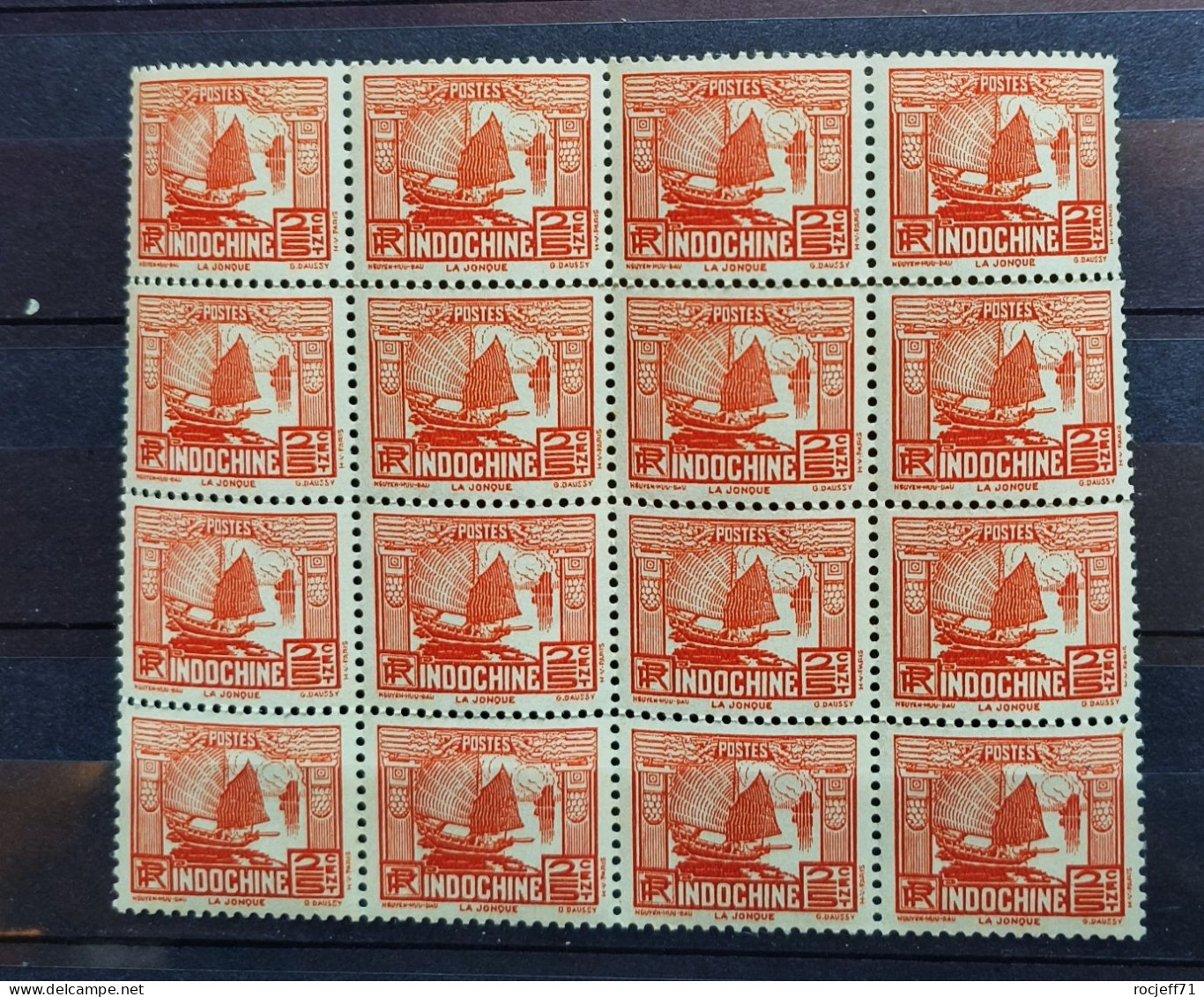 03 - 24 - Indochine - N° 152 ** En Bloc De 16  - MNH - Unused Stamps