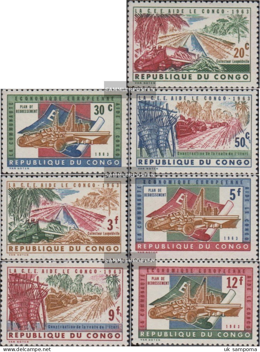 Kongo (Kinshasa) 131-137 (complete Issue) Unmounted Mint / Never Hinged 1963 Kongo-Help The European Monetary Community - Other & Unclassified