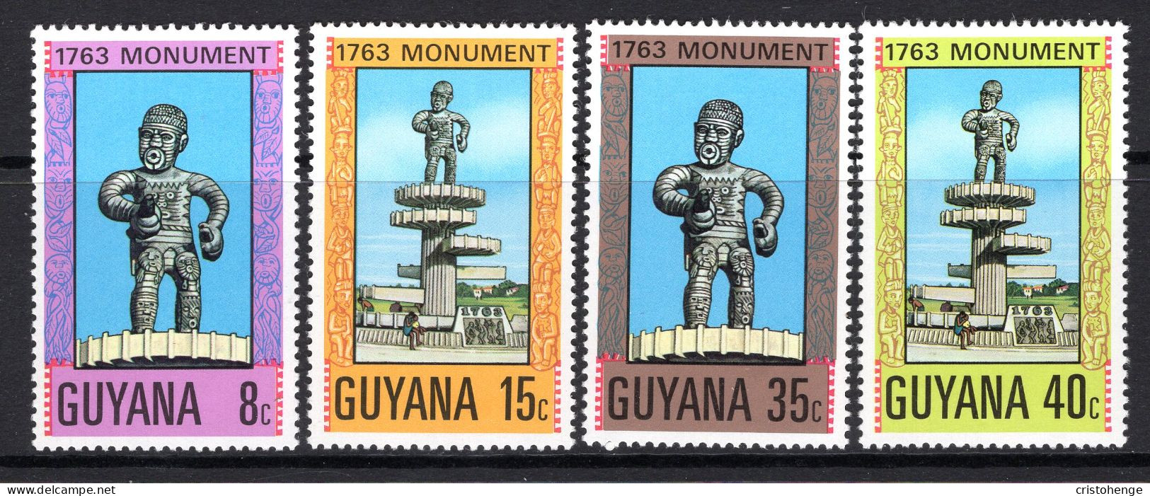 Guyana 1977 Cuffy Monument Set HM (SG 681-684) - Guyane (1966-...)