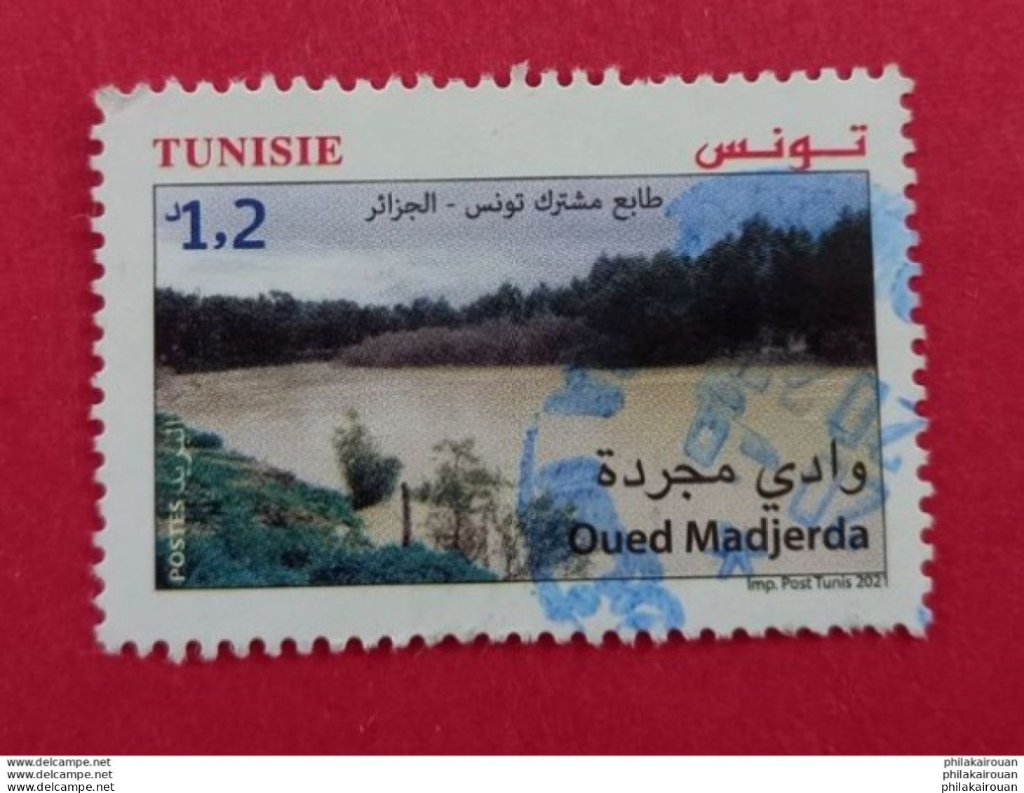2021-émission Conjointe Avec L'Algérie-Oued Majerda// Oblitérés  Tunisia 2021-Joint Issue With Algeria-Oued Majerda - Tunesien (1956-...)