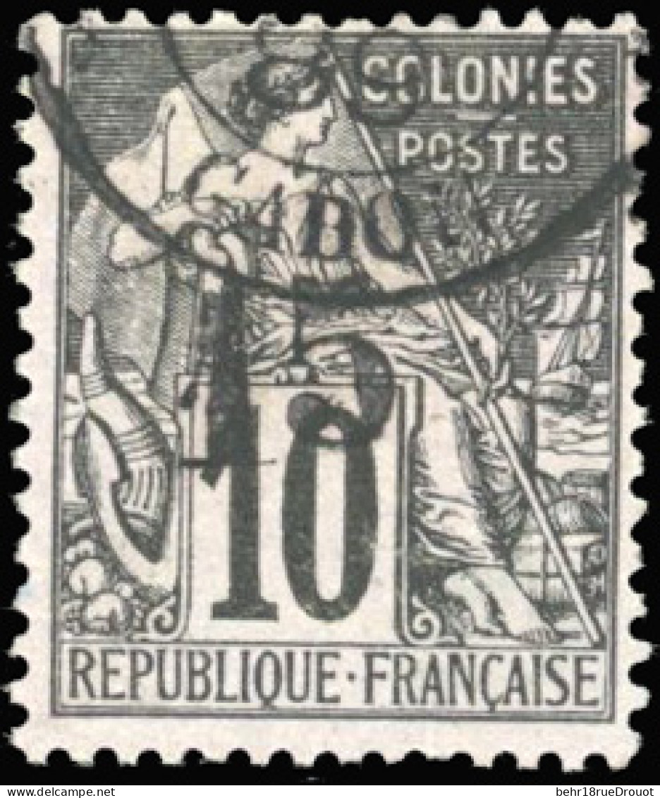 Obl. 6 - 15 S/10c. Noir S/lilas. Obl. Du CàD GABON De 1889. SUP. - Altri & Non Classificati