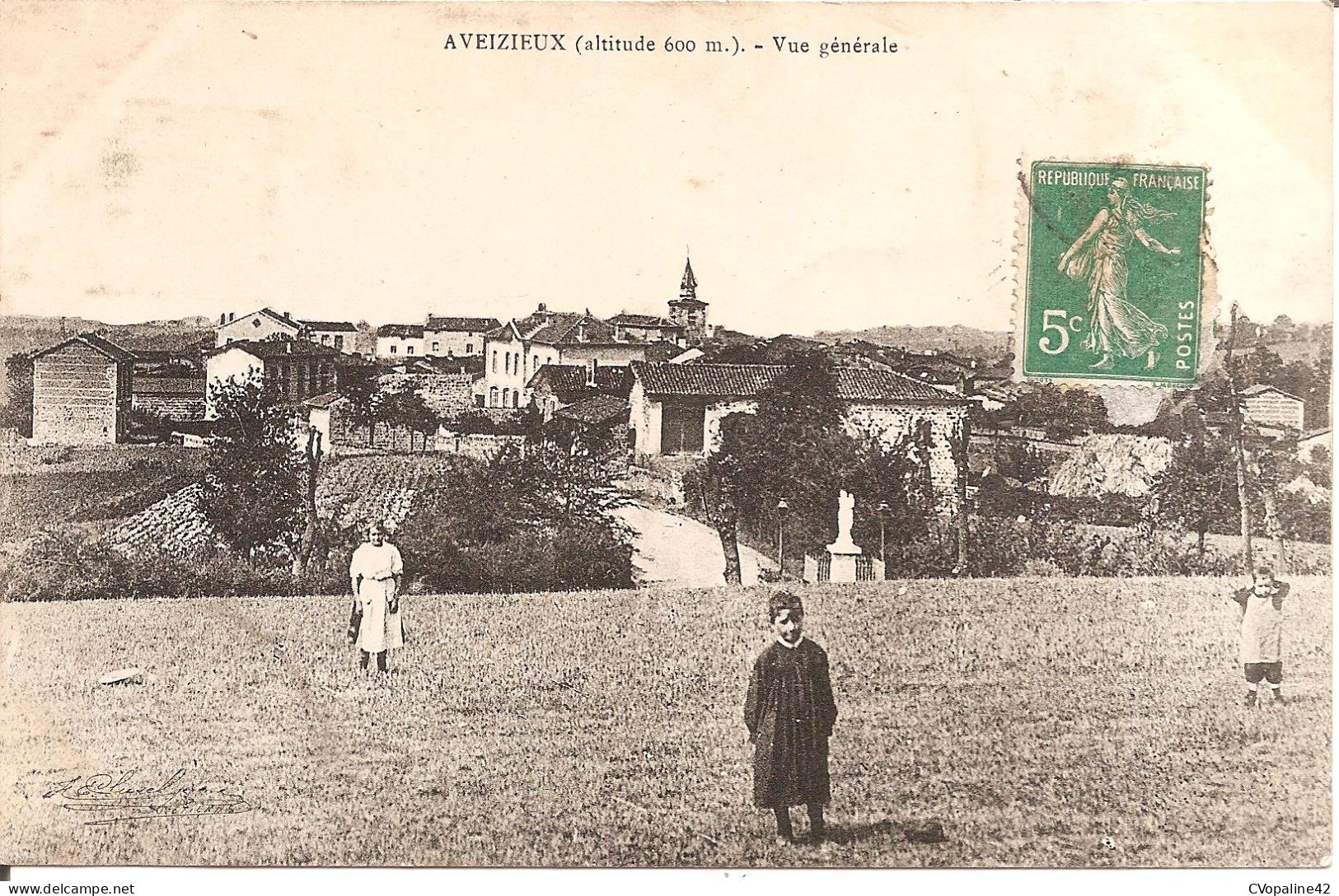 AVEIZIEUX (42) Vue Générale Du Village - Other & Unclassified