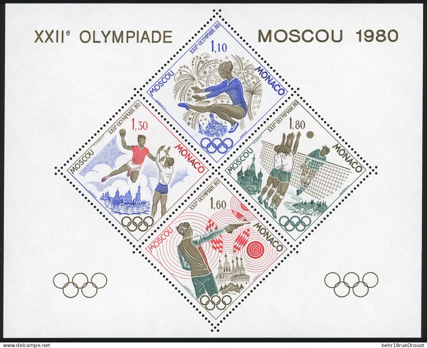 ** 11+12 - Blocs Et Feuillets. Blocs Spéciaux S/papier Gommé. JO De Moscou X 5 Et JO De Lake Placid X 5. SUP. - Other & Unclassified