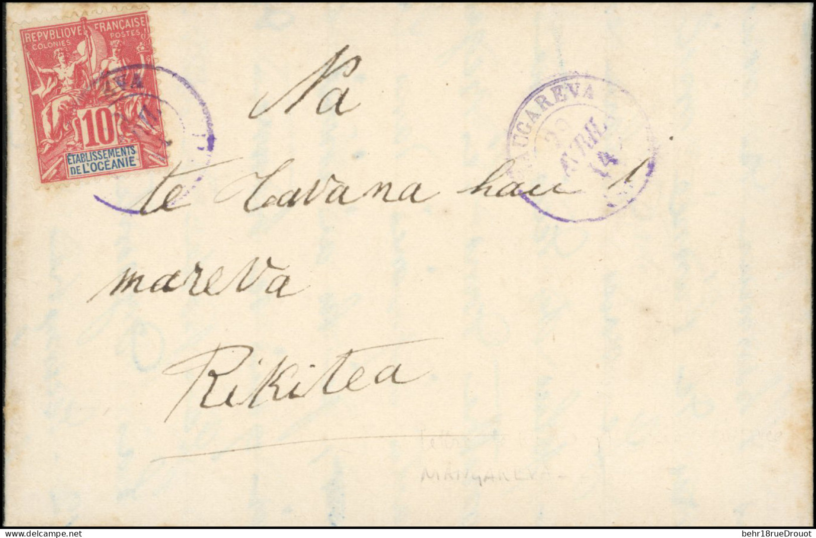 Obl. 15 - 10c. Rouge Obl. S/lettre Manuscrite De REAO Du 1er Janvier 1914 écrite En Français Et En Lange Locale, Au Suje - Other & Unclassified