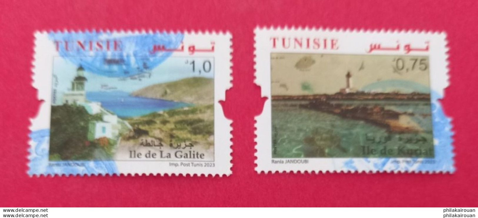 2023 Oblitérés Tunisie Tunisia îles Islands La Galite Phare île De Kuriat - Tunisie (1956-...)