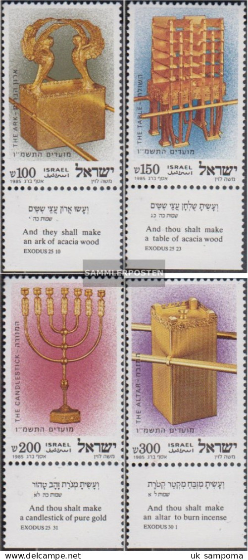 Israel 1007-1010 With Tab (complete Issue) Unmounted Mint / Never Hinged 1985 Jewish Holidays - Neufs (avec Tabs)