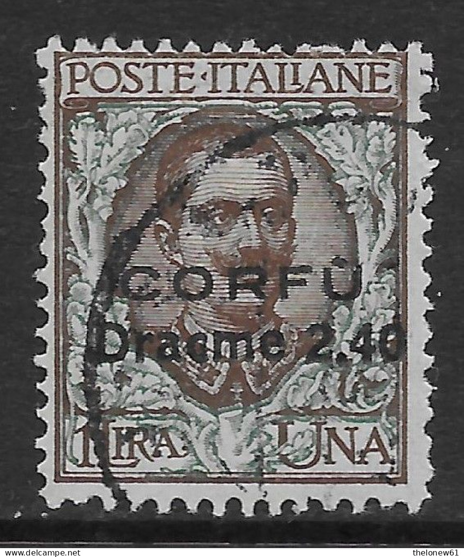Italia Italy 1923 Occupazioni Corfù Floreale 2,40D Su 1L Sa N.11 US - Corfou