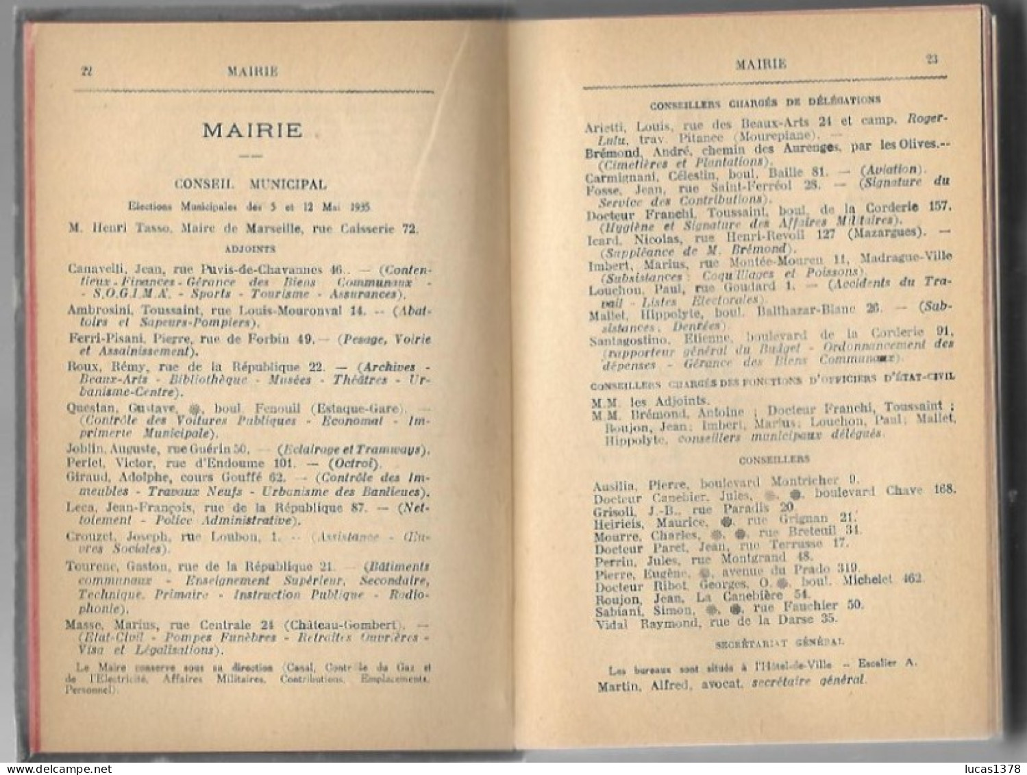 ANNUAIRE TOUT MARSEILLE ET TOUT AIX 1938 - Géographie