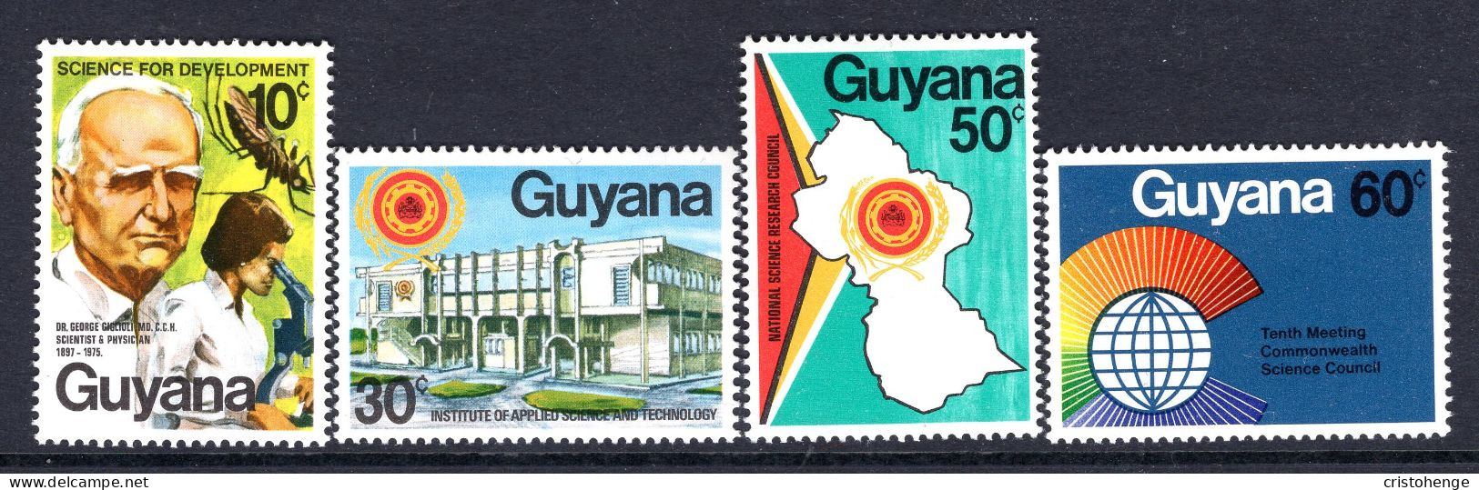 Guyana 1978 National Science Research Council Set HM (SG 694-697) - Guyane (1966-...)