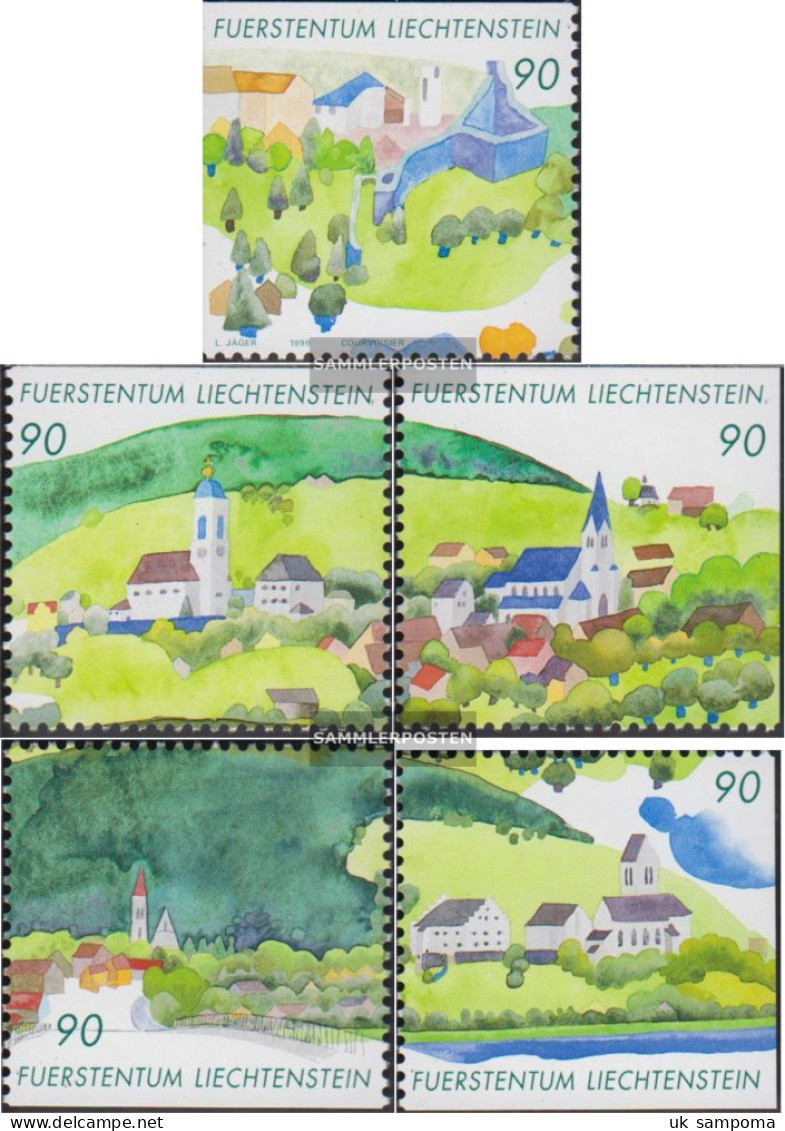 Liechtenstein 1195-1199 (complete Issue) Unmounted Mint / Never Hinged 1999 200 Years Unterland - Neufs