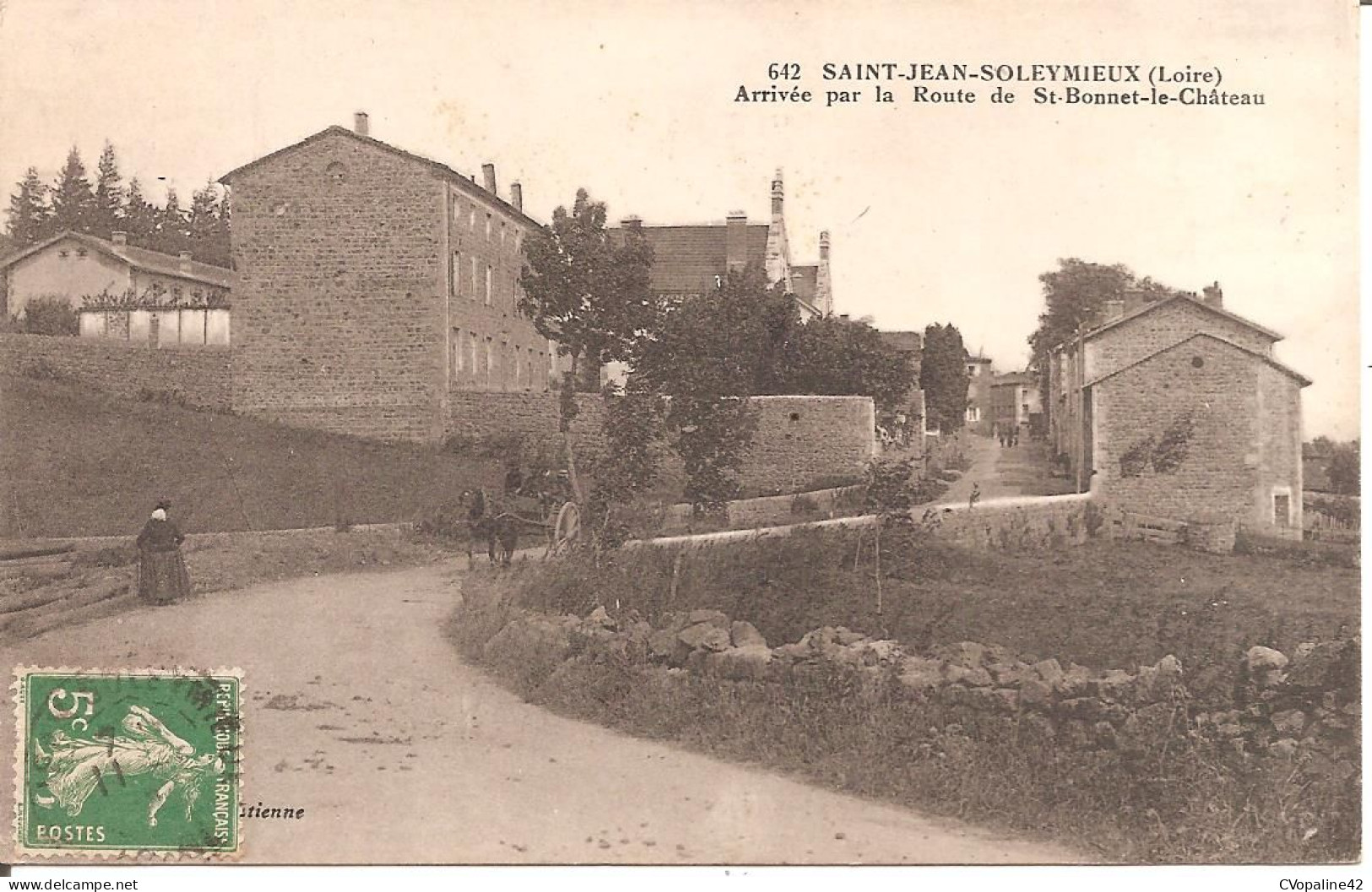 SAINT-JEAN-SOLEYMIEUX (42) Arrivée Par La Route De St-Bonnet-le-Château - Other & Unclassified