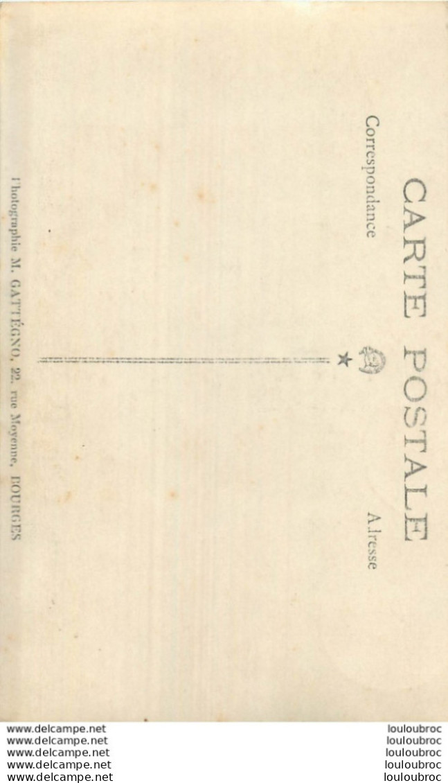 CARTE PHOTO 1922 BOURGES SOLDAT DU 511em REGIMENT DE CHAR DE COMBAT TANKISTE - Régiments