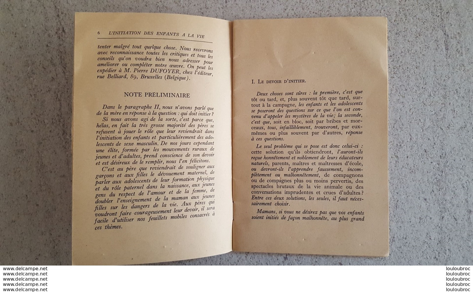 L'INITIATION DES ENFANTS ET DES ADOLESCENTS A LA VIE MILIEUX RURAUX PAR PIERRE DUFOYER 1941 EDITE A  BRUXELLES - 1900 - 1949
