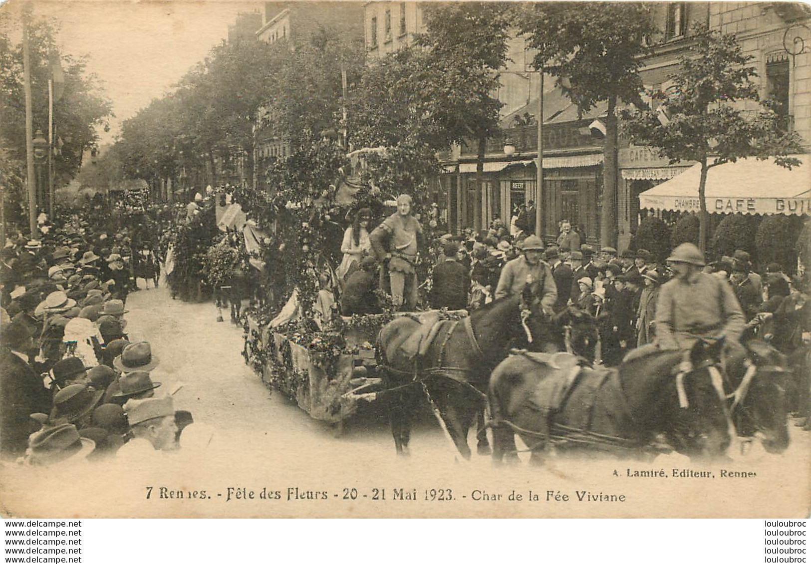 RENNES FETE DES FLEURS 1923 CHAR DE LA FEE VIVIANE - Rennes