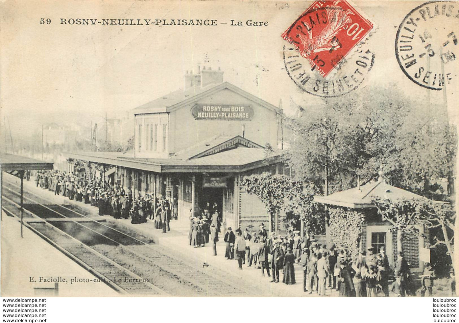 ROSNY NEUILLY PLAISANCE LA GARE  1909 - Neuilly Plaisance