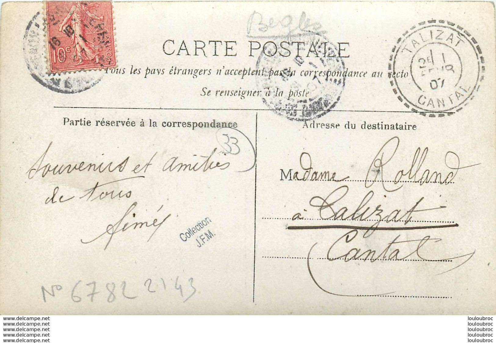 BEGLES OU BORDEAUX CARTE PHOTO 1907 - Other & Unclassified
