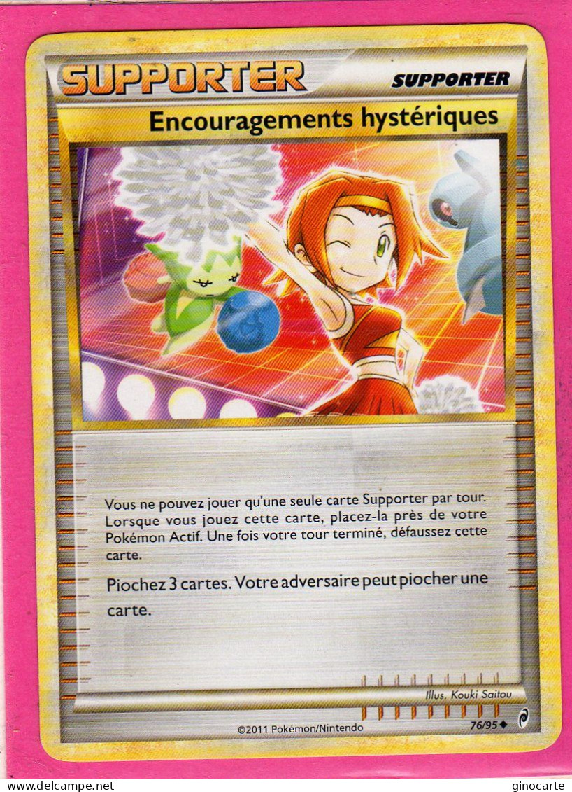 Carte Pokemon Francaise 2011 Noir Et Blanc Appel Legende 76/95 Encouragements Neuve - Noir & Blanc