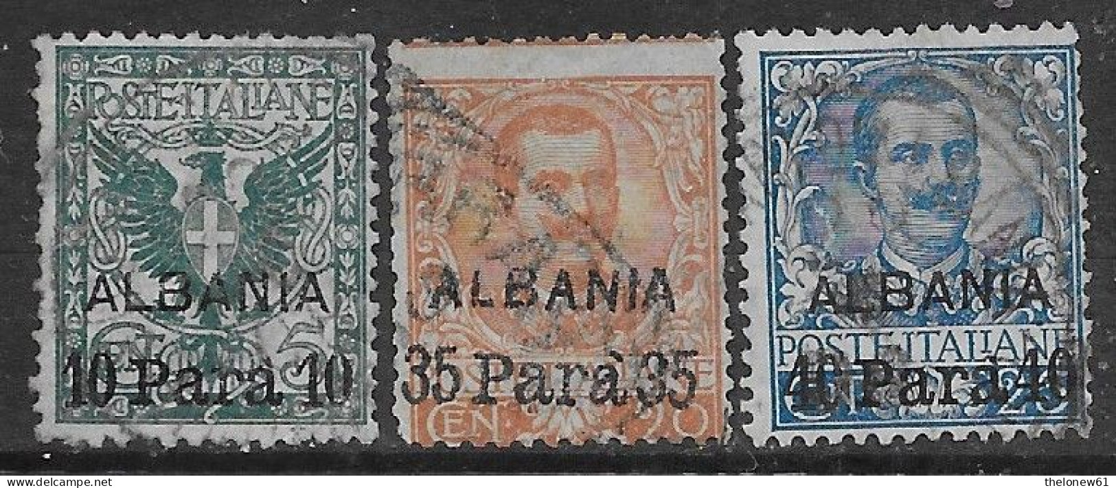 Italia Italy 1903 Estero Albania Floreale "ALBANIA" Sa N.1-3 Completa US - Albanie