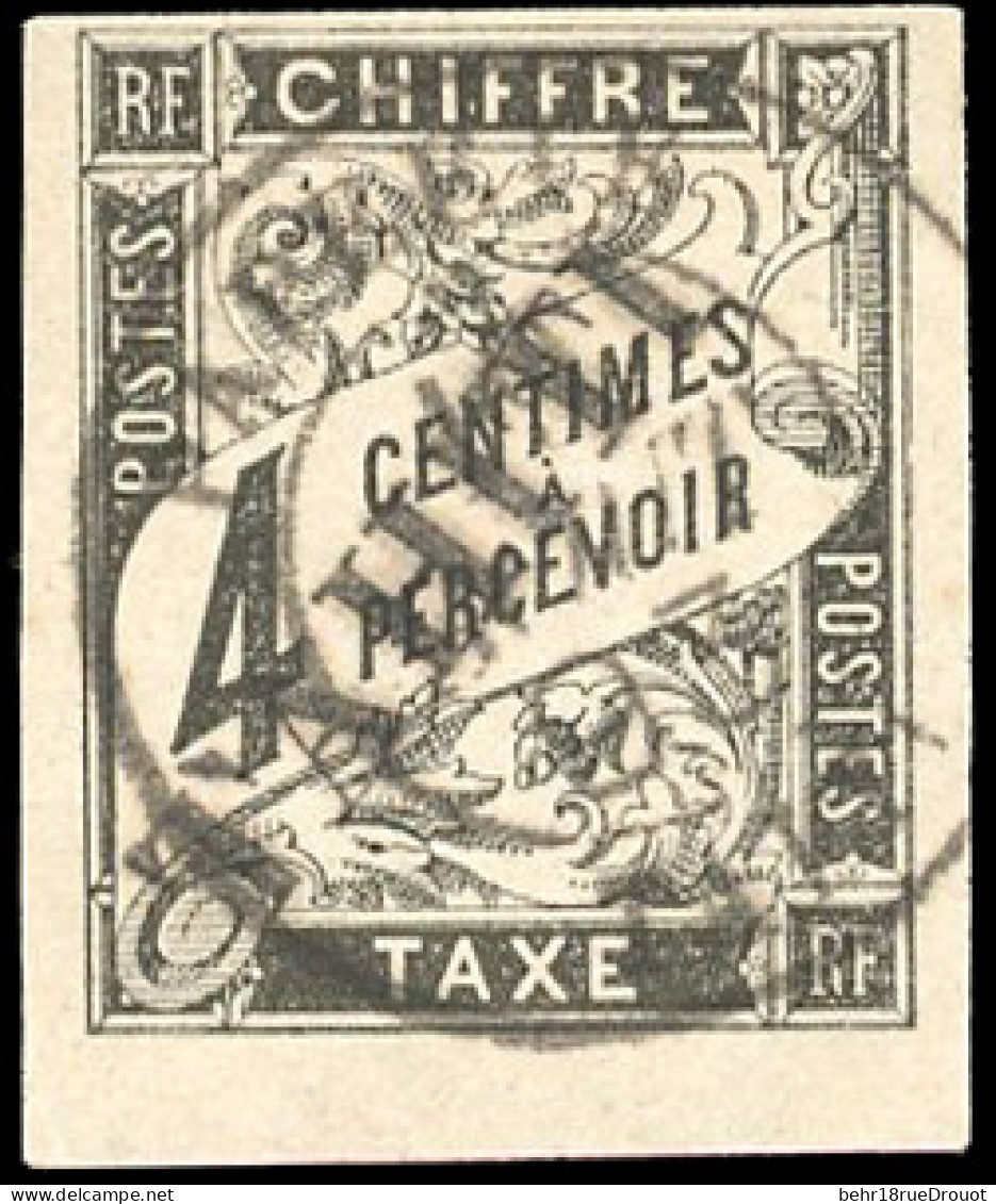 Obl. 4 - Timbres-Taxe. 4c. Noir. Belles Marges. Obl. SUP. - Autres & Non Classés