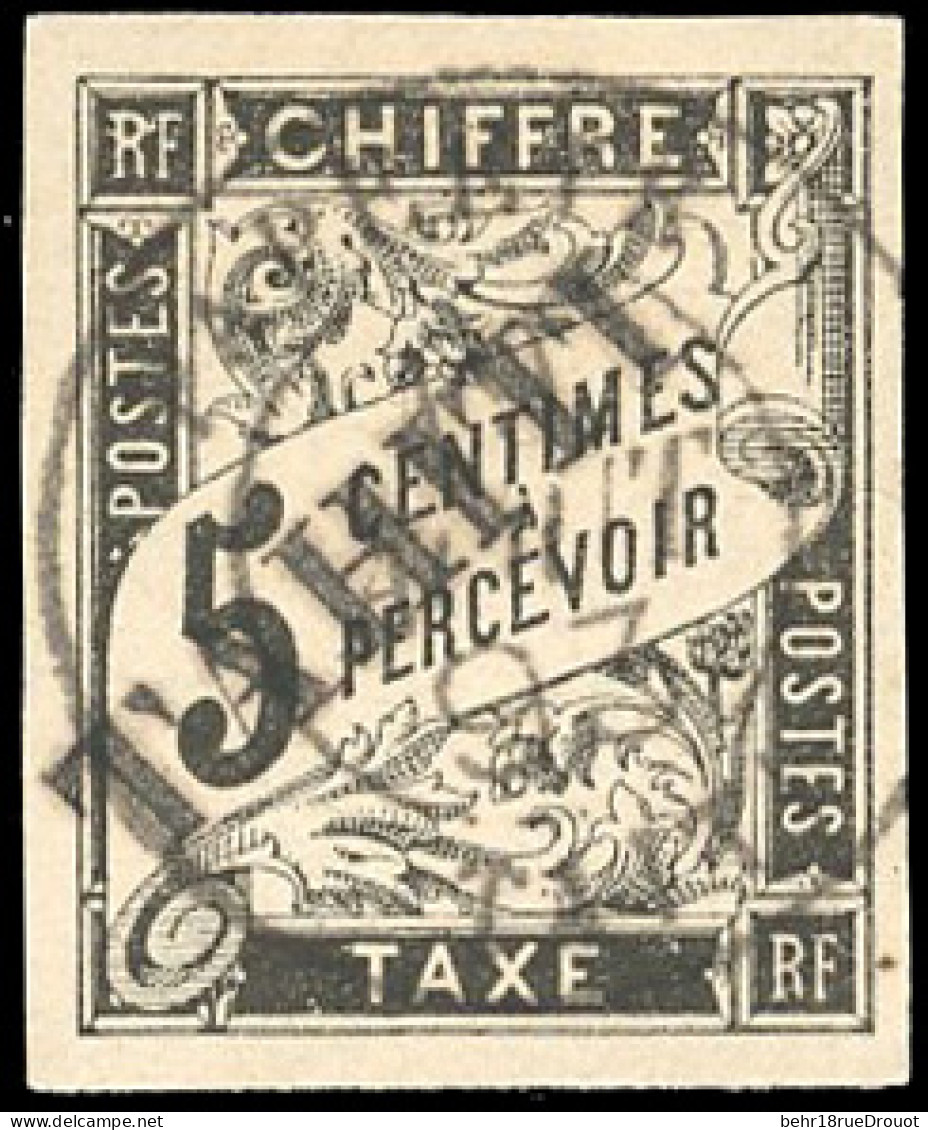 Obl. 5 - Timbres-Taxe. 5c. Noir. Belles Marges. Obl. SUP. - Autres & Non Classés