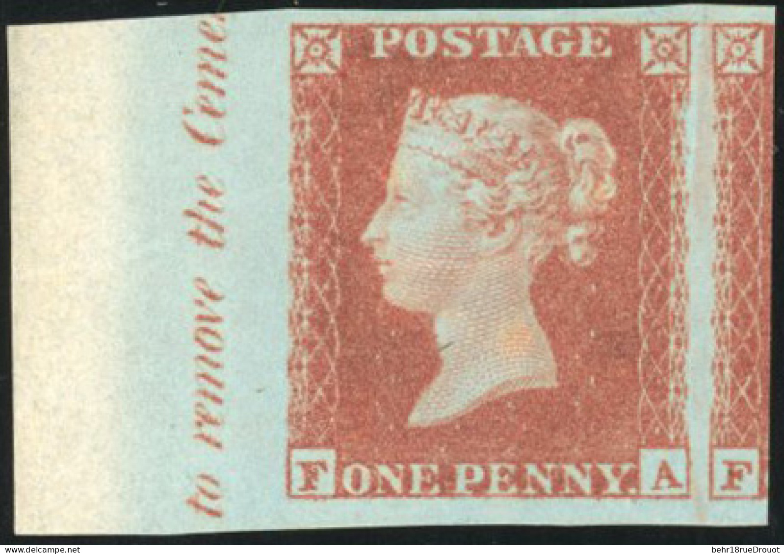 ** SG#43 - 1p. Red-brown. Letter ''F-A''. Border Sheet With Inscription. Bait From A Neighbor. SUP. - Sonstige & Ohne Zuordnung