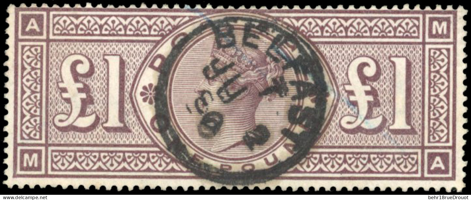 Obl. SG#185 - 1£. Brown-lilac. Used. VF. - Other & Unclassified