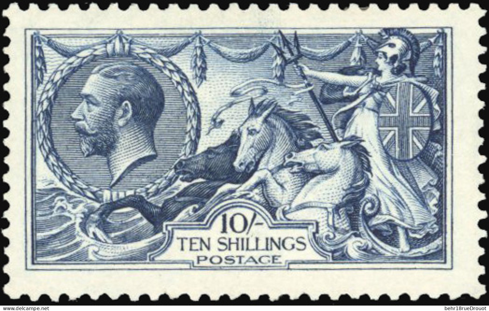 * SG#402 - 10sh. Indigo Blue. VF. - Autres & Non Classés