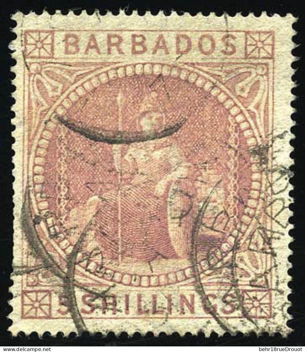 Obl. SG#64 - 5sh. Rose. Used Of Several Postmarks. F. - Barbados (...-1966)