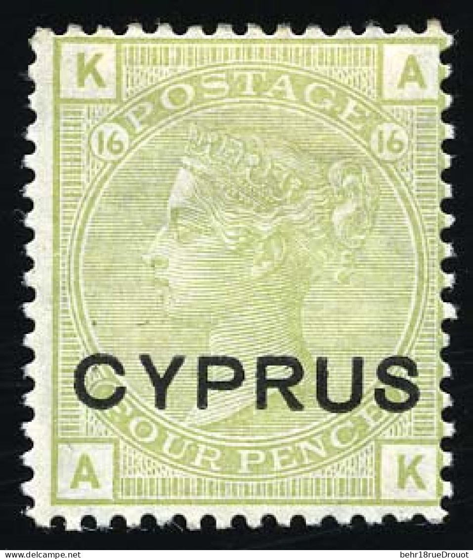 * SG#4 - 4p. Sage-green. VF. - Cyprus (...-1960)