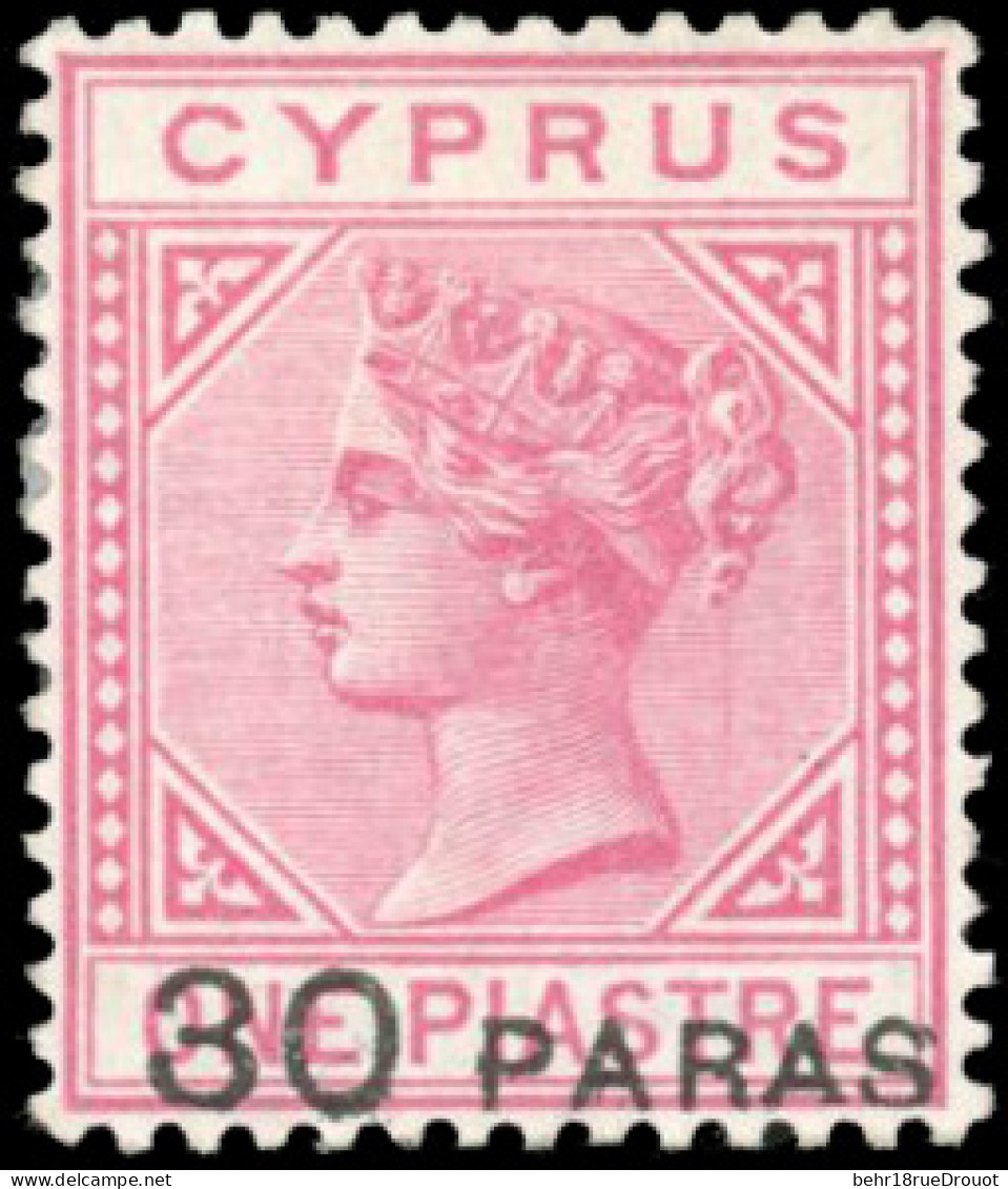 (*) SG#24 - 30pa. On 1pi. Rose. VF. - Cyprus (...-1960)