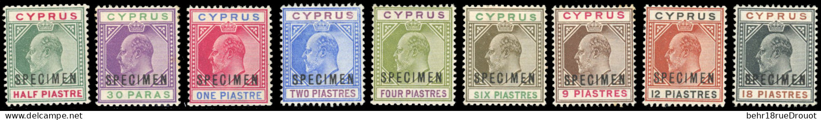 * SG#51s/58s - Set Of 9 Optd ''SPECIMEN''. VF. - Cyprus (...-1960)