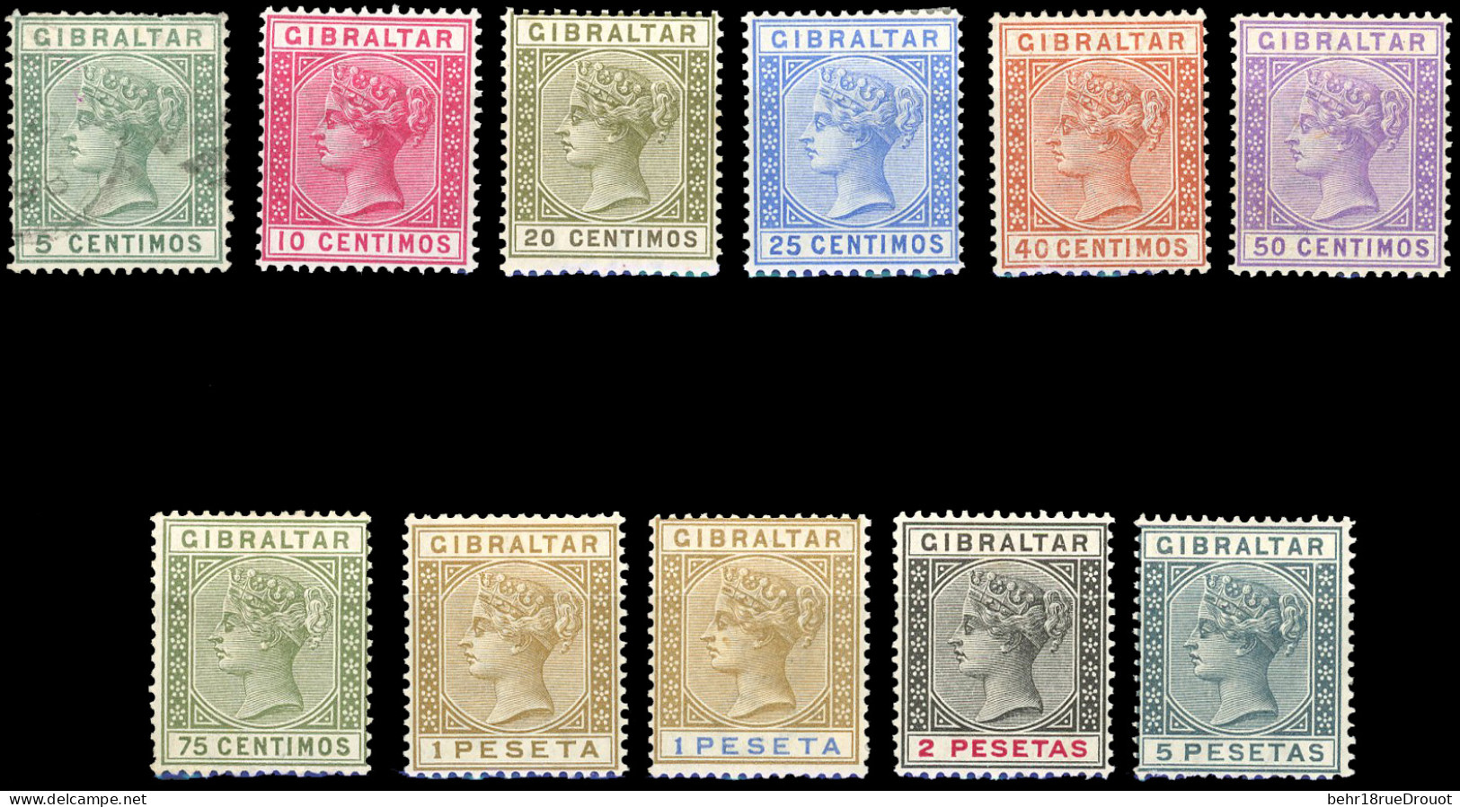 * SG#26/33 - Set Of 8. VF. - Gibraltar