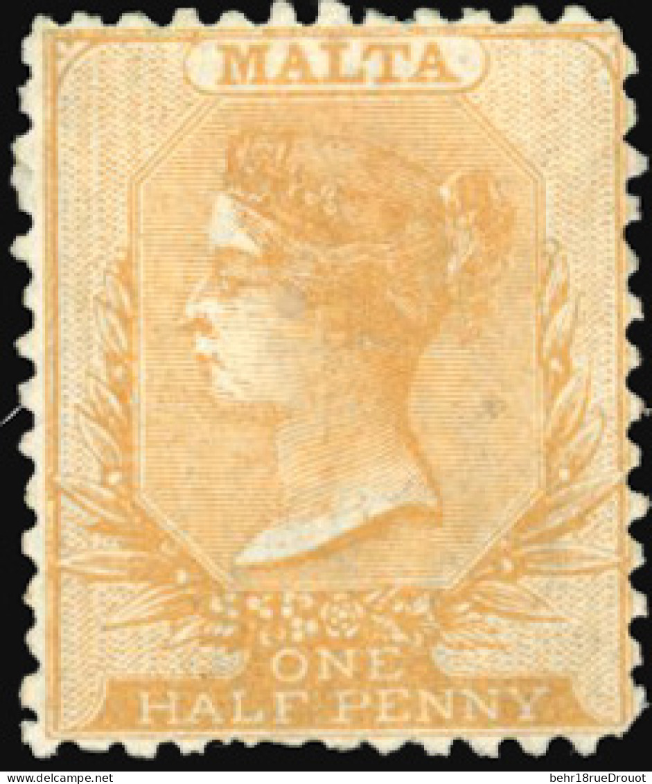 * SG#15 - 1/2p. Yellow-orange. VF. - Malta (...-1964)