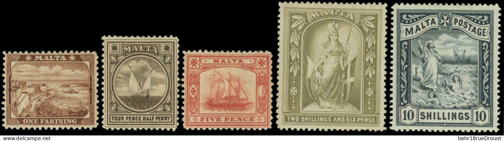 * SG#31/35 - Complet Set. 5 Values. SUP. - Malta (...-1964)