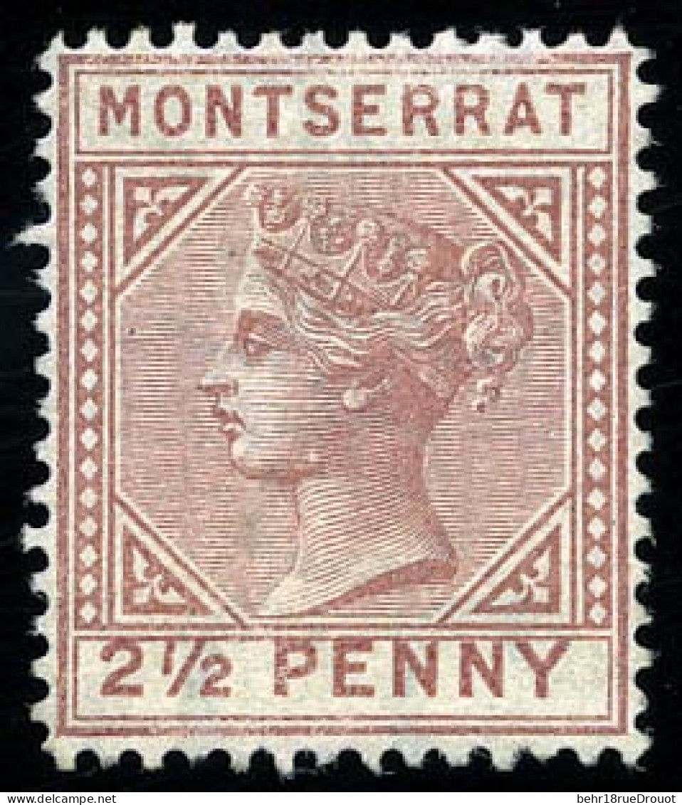 (*) SG#9 - 2 1/2 P. Red-brown. VF. - Montserrat