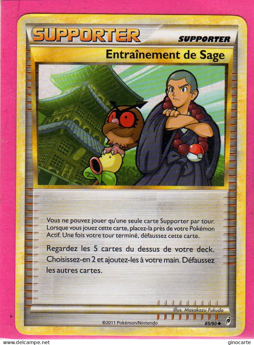 Carte Pokemon Francaise 2011 Noir Et Blanc Appel Legende 85/90 Entrainement Sage Bon Etat - Noir & Blanc