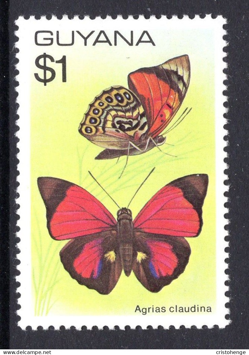 Guyana 1978-80 Butterflies - $1 Value HM (SG 706) - Guyane (1966-...)