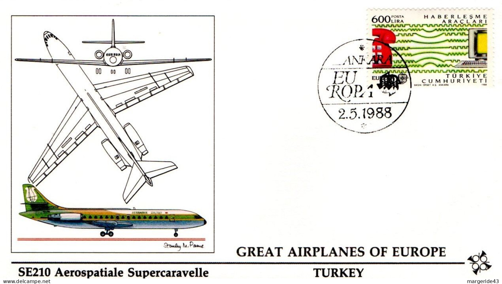 EUROPA FDC 1988 TURQUIE - 1988