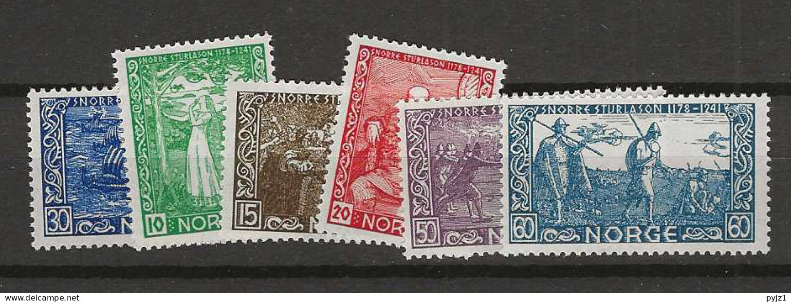 1941 MNH Norway Mi 259-64 Postfris** - Nuovi