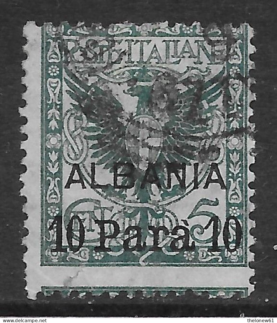 Italia Italy 1902 Estero Albania Floreale 10pa Su C5 "ALBANIA" Sa N.1 US - Albanië