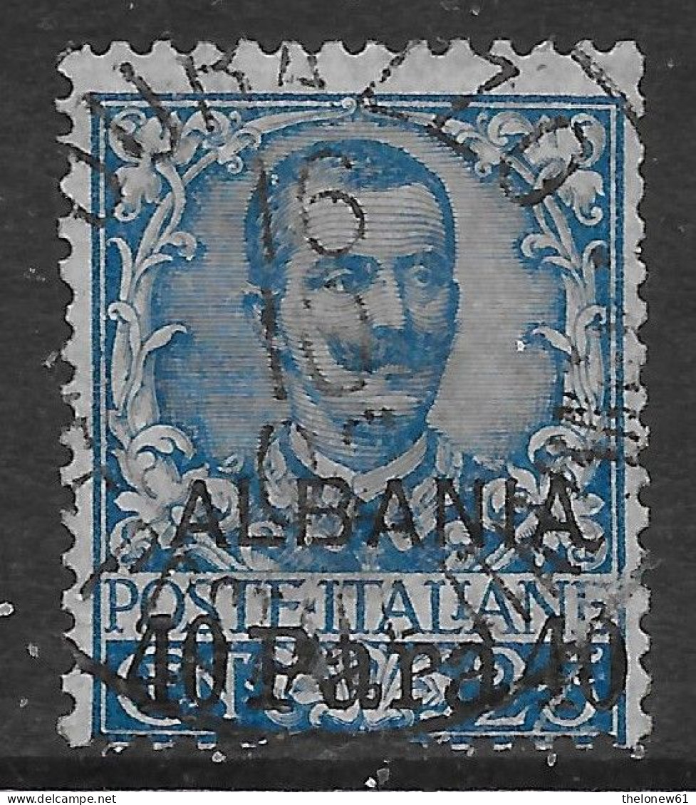 Italia Italy 1903 Estero Albania Floreale 40pa Su C25 "ALBANIA" Sa N.3 US - Albanie