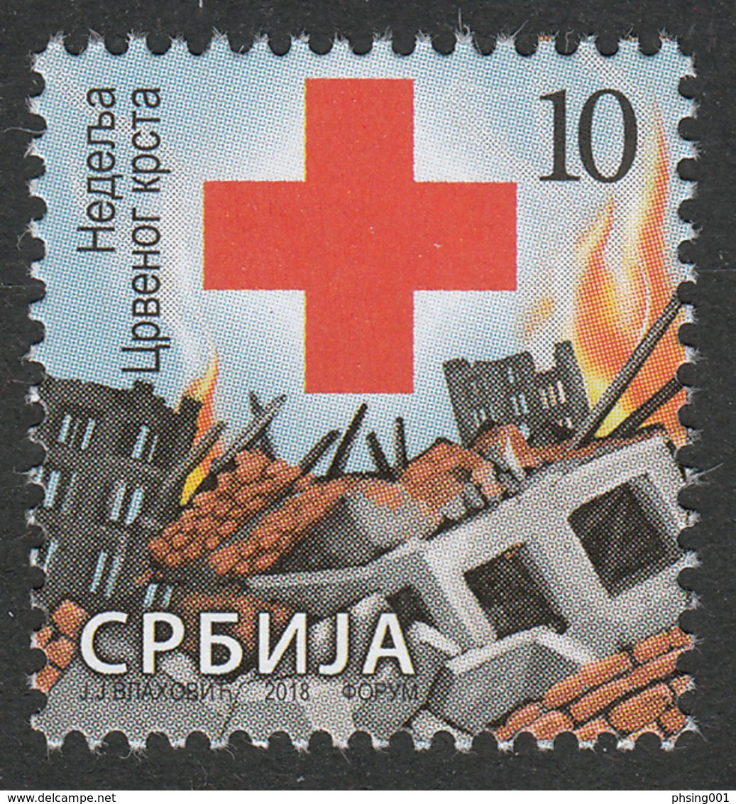 Serbia 2018 Red Cross Rotes Kreuz Croix Rouge Tax, Charity, Surcharge MNH - Serbia