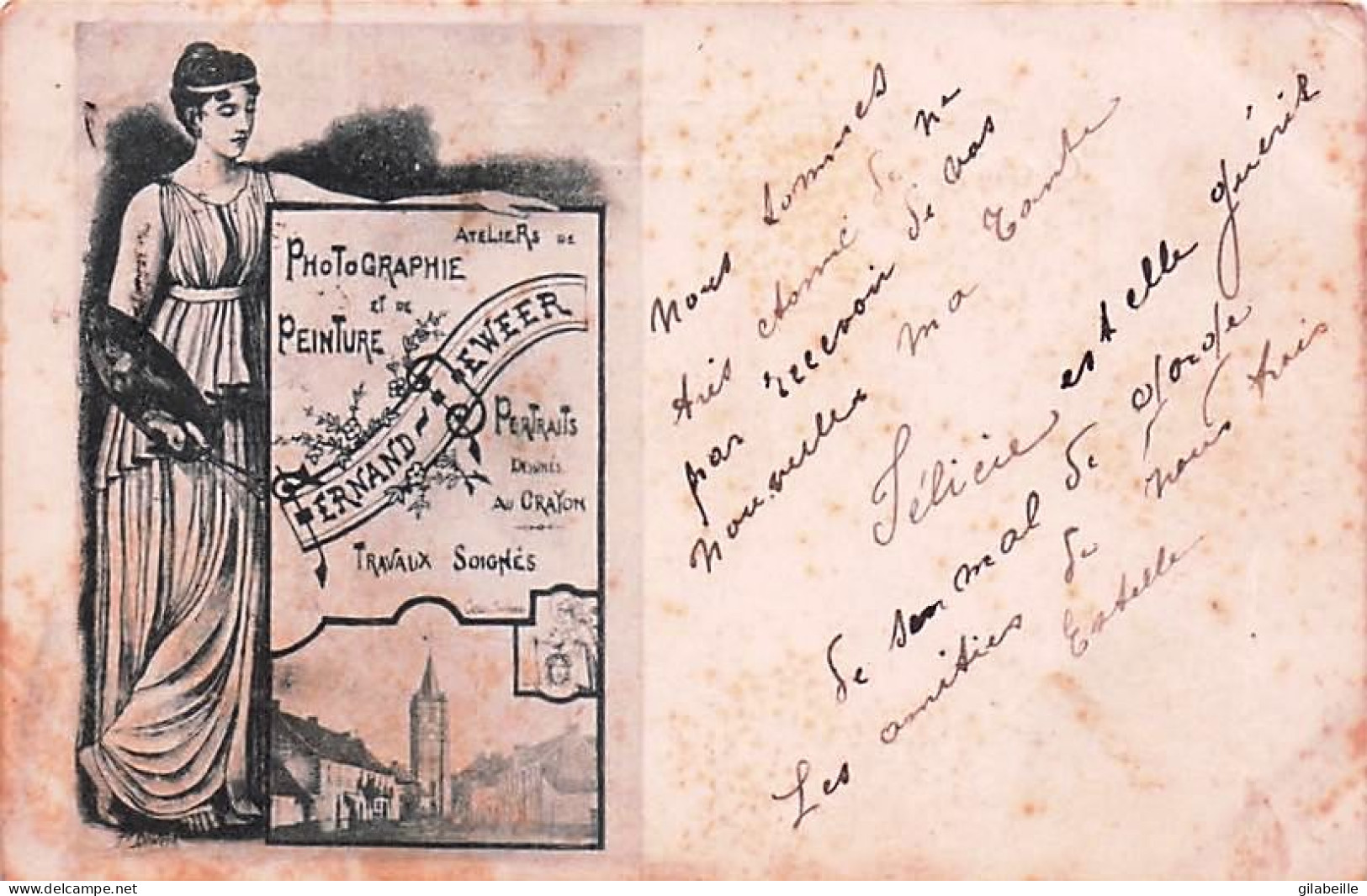 CELLES - Litho - Publicité Fernand Eweer - Photographie Et Peinture - 1902 - Rare - Celles